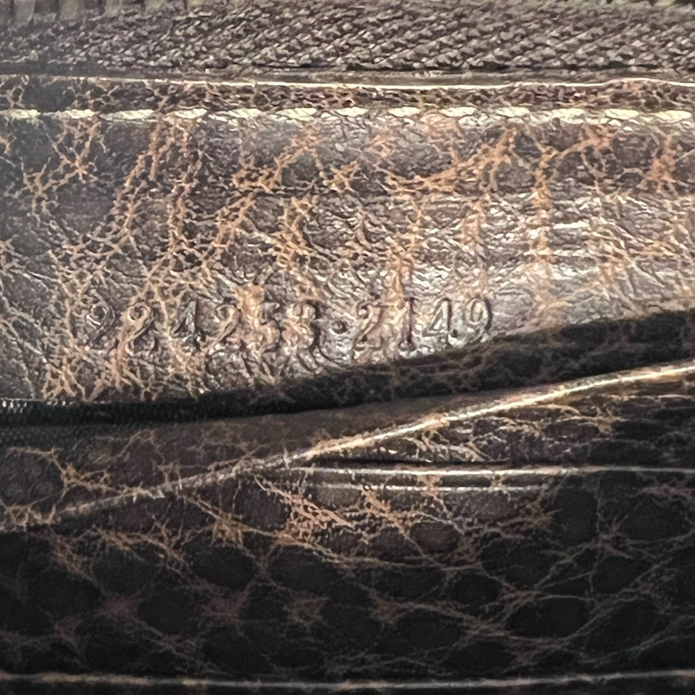 Gucci Brown Monogram Zip-Around Leather Wallet with Tassel - Picture 13 of 15